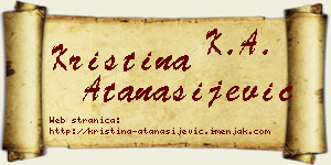 Kristina Atanasijević vizit kartica